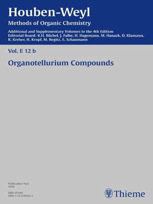 cover image of Houben-Weyl Methods of Organic Chemistry Volume E 12b Supplement